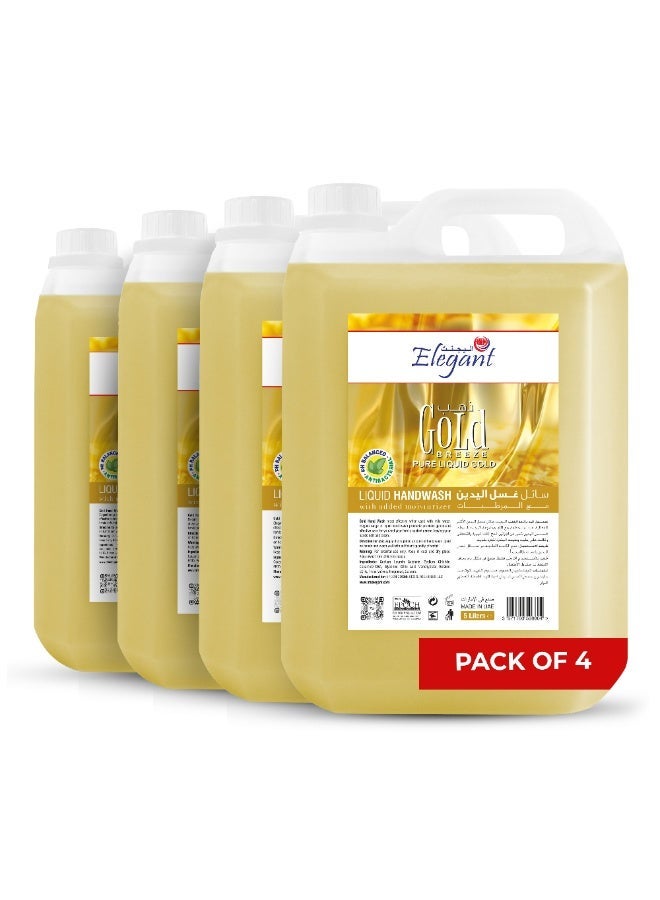 Elegant 5 Liter Handwash Gold Pack of 4 - Image 1